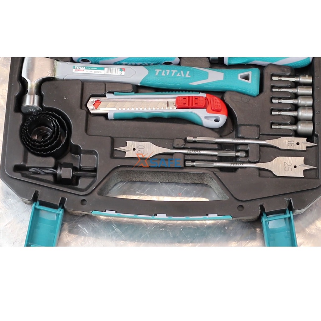 Bộ đồ nghề 120 chi tiết TOTAL THKTAC01120 hợp kim cứng cáp, phủ lớp chống gỉ sét, bền chịu nhiệt - chính hãng