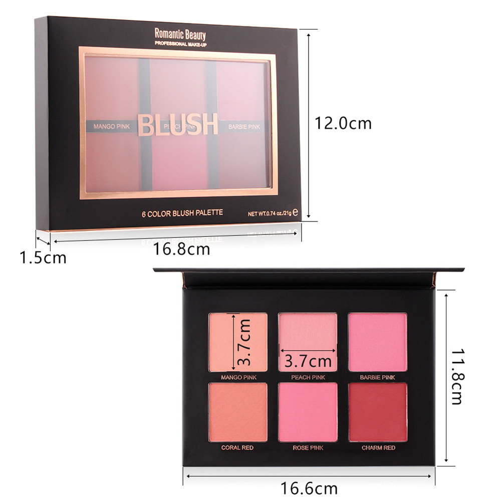 Bảng phấn má hồng 6 màu lãng mạn lâu trôi làm sáng da
 | BigBuy360 - bigbuy360.vn