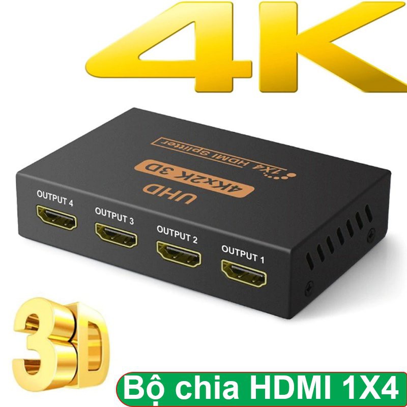 [Mã ELHACE giảm 4% đơn 300K] Bộ chia hub HDMI 1 Ra 4 Full HD 1080P. HDMI Splitter 1x4 cổng, bộ chia HDMI, Cổng HDMI