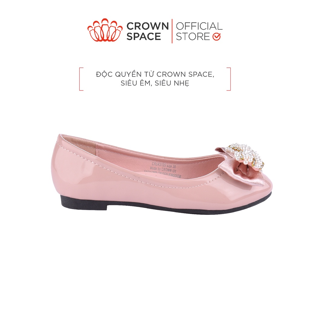 Giày Búp Bê Bé Gái Đi Học Đi Chơi Crown Space UK Ballerina Trẻ Em Cao Cấp CRUK3120 Nhẹ Êm Thoáng Size 30-36/6-14 Tuổi