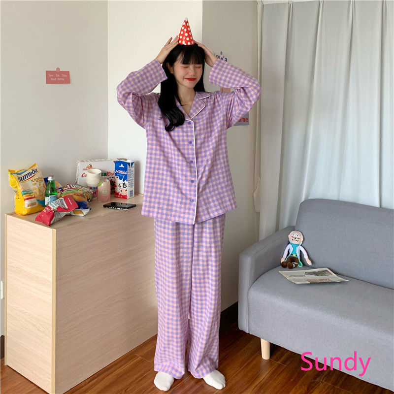 Set đồ mặc nhà phong cách Hàn Quốc trẻ trung xinh xắn cho nữ