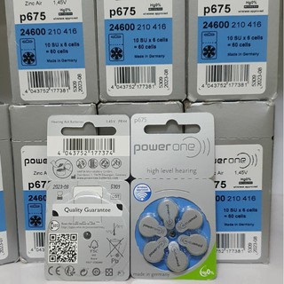 1 hộp pin 675 pin máy trợ thính 675 power one 675