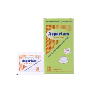 Đường ăn kiêng aspartam - hộp 50 gói