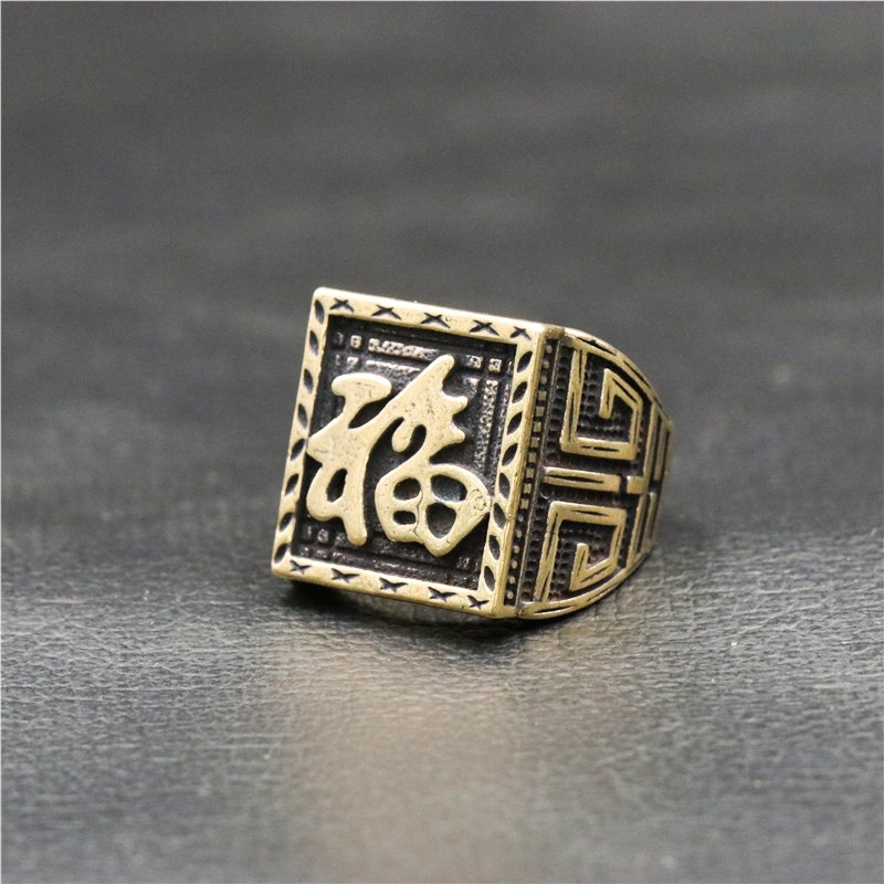 Nhẫn đồng thau thiết kế tinh xảo UNISEX