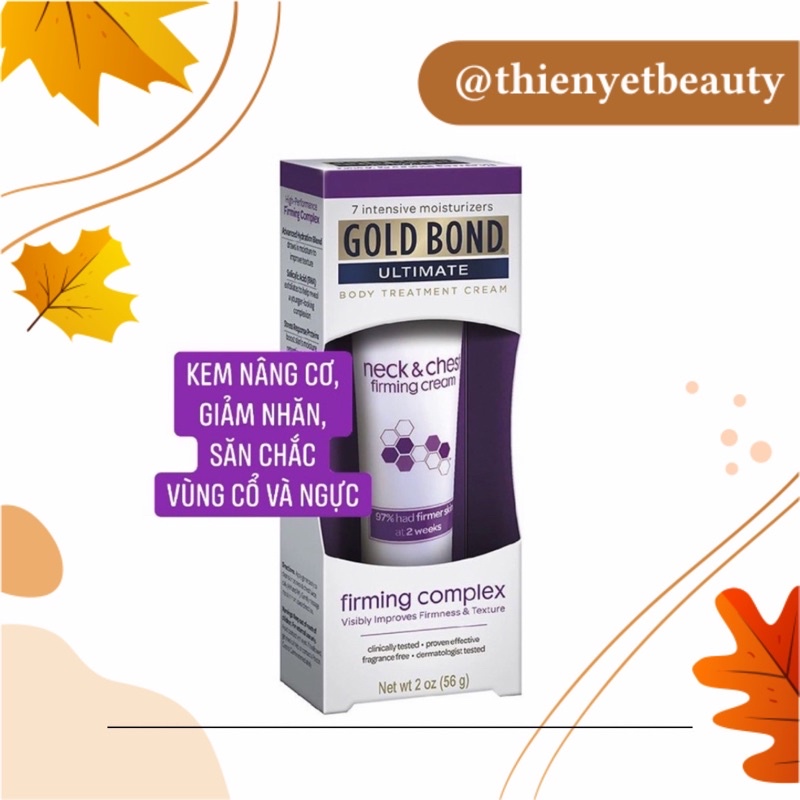 Kem nâng cơ, giảm nhăn, săn chắc da cổ và ngực Gold Bond