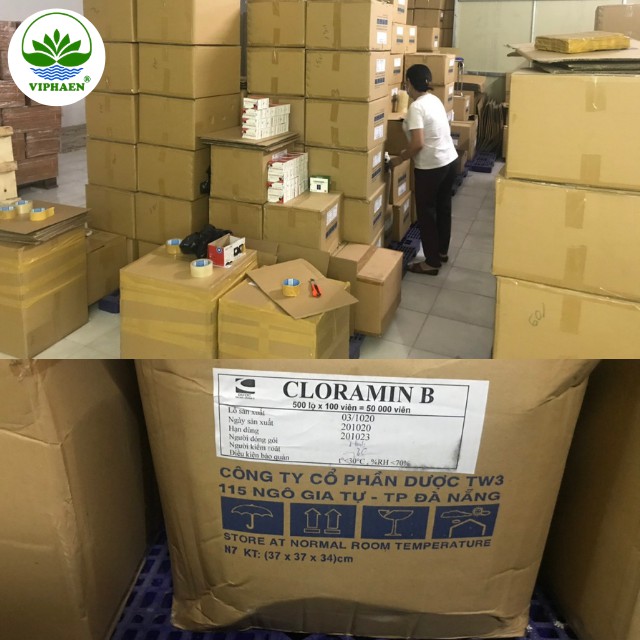 [Chứng nhận Bộ y tế] Cloramin B Ceteco, Chloramine B Dươc TW3 , viên khử khuẩn đồ dùng, tiệt trùng nước (Hũ 100v)