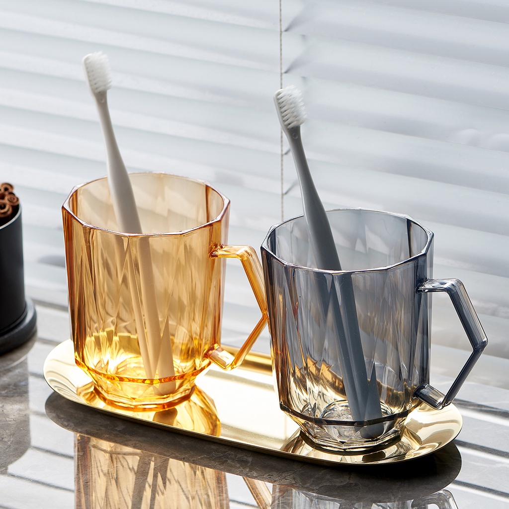 Cốc đựng bàn chải đánh răng JUJIAJIA di động trong suốt tiện lợi