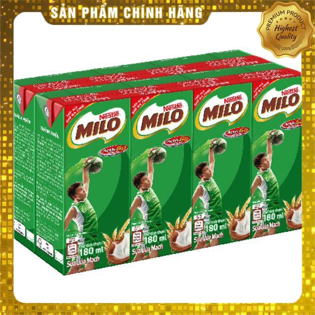 Lốc 4 Hộp Sữa Milo Lúa Mạch 180ml