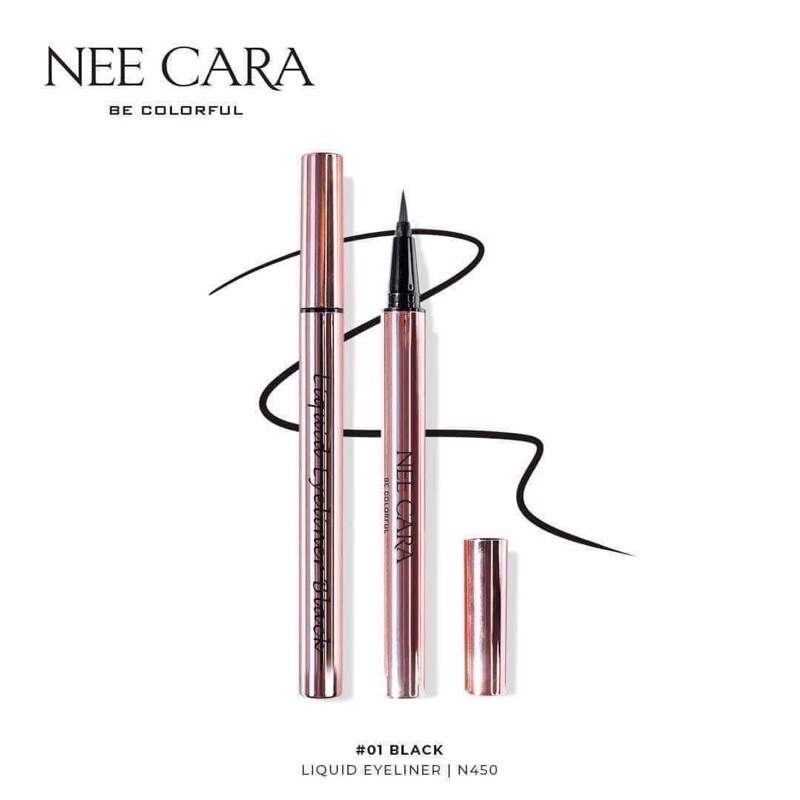 Bút kẻ mắt nước đầu mảnh chống nước LIQUID EYELINER NEE CARA N450