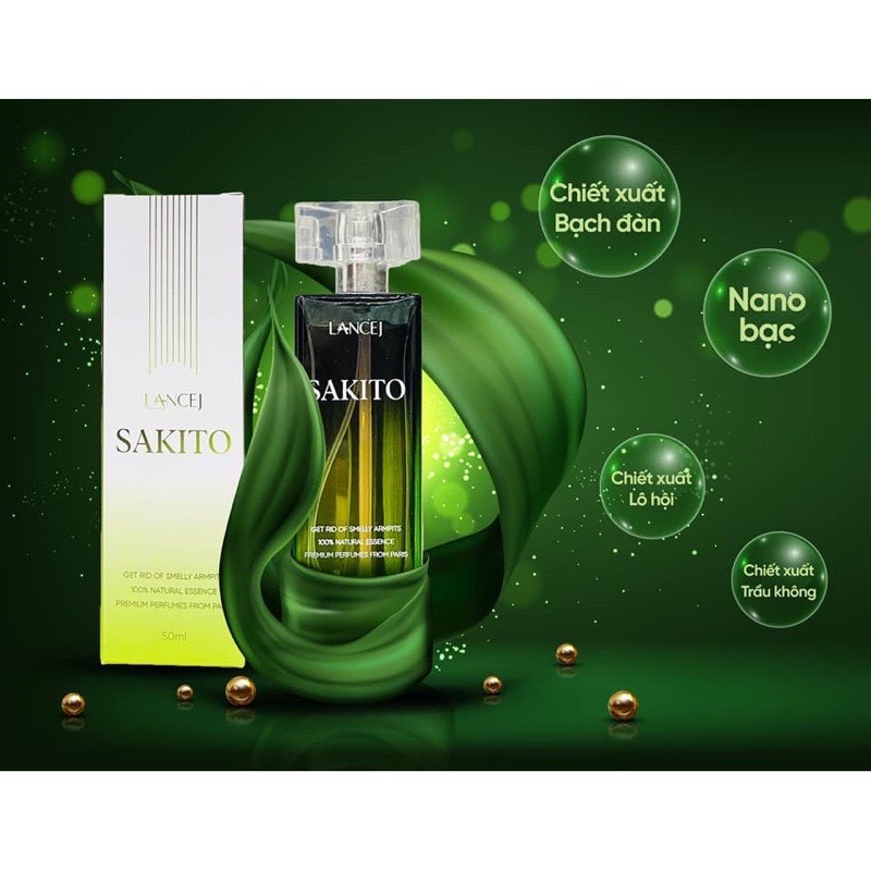 Xịt Khử Mùi Hôi Nách SAKITO - Khử Mùi Hôi Nách, Hôi Chân, Thâm Nách, Ra Mồ Hôi Nách - 50 ml - HÀNG CHÍNH HÃNG