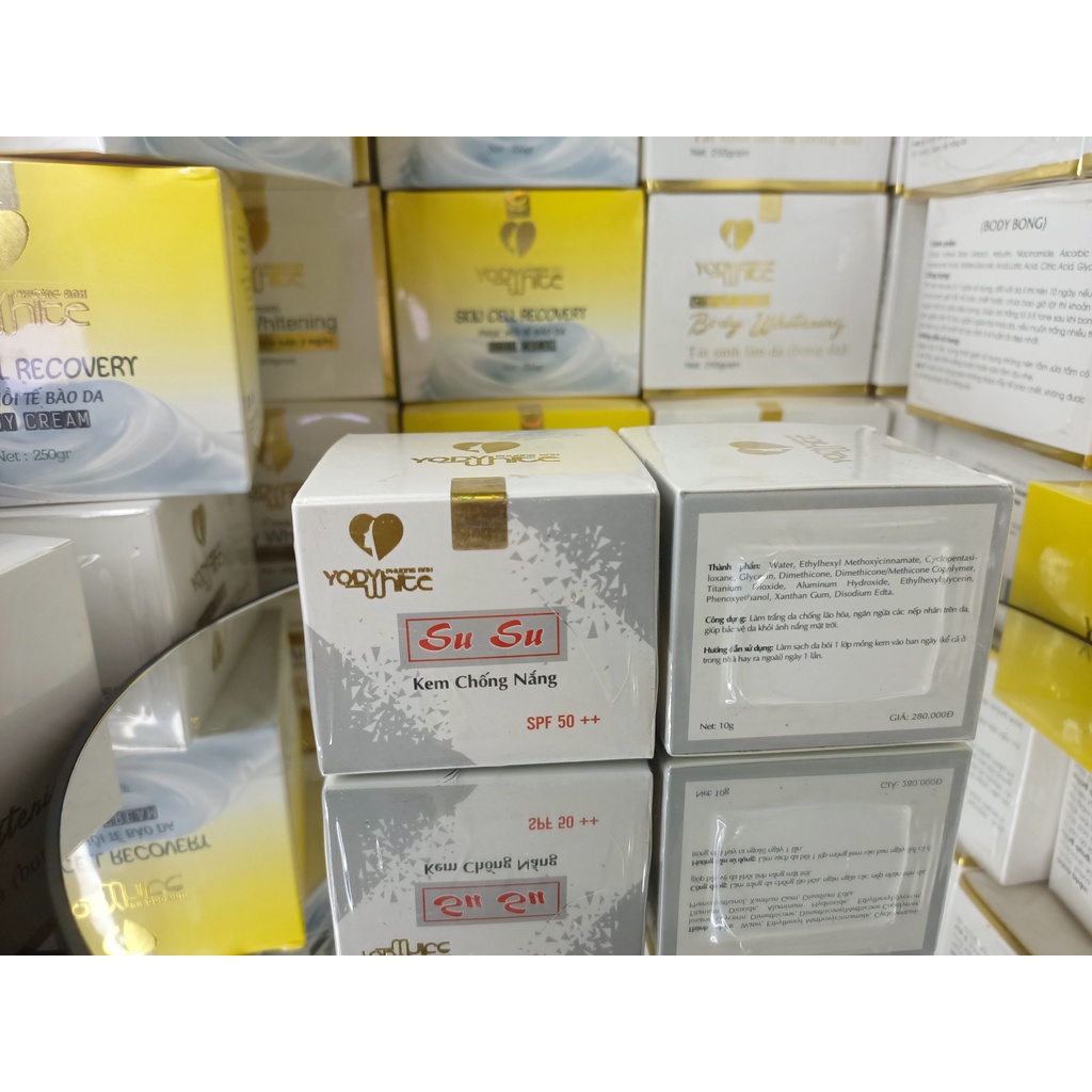 Combo Kem dưỡng ngày đêm Su Su và Su SKin Yody White Phương Anh