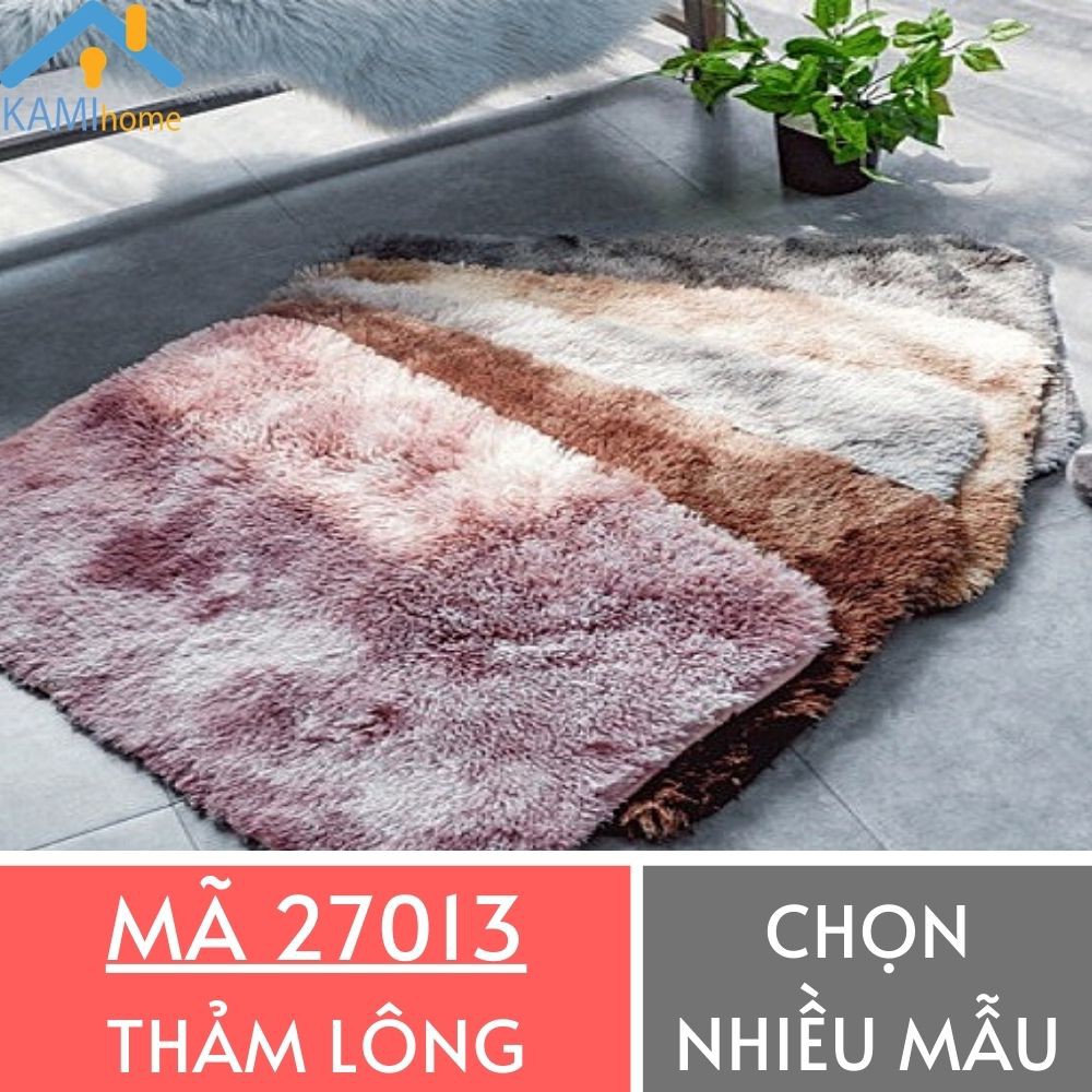 Thảm lông loang trải sàn trang trí chụp ảnh Chùi chân khô Chữ nhật 60*40cm mã 27013 KMVN