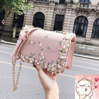 💚💜💚 Túi xách nữ đeo chéo thêu hoa cá tính cao cấp kiểu bán xích thời trang Hàn Quốc