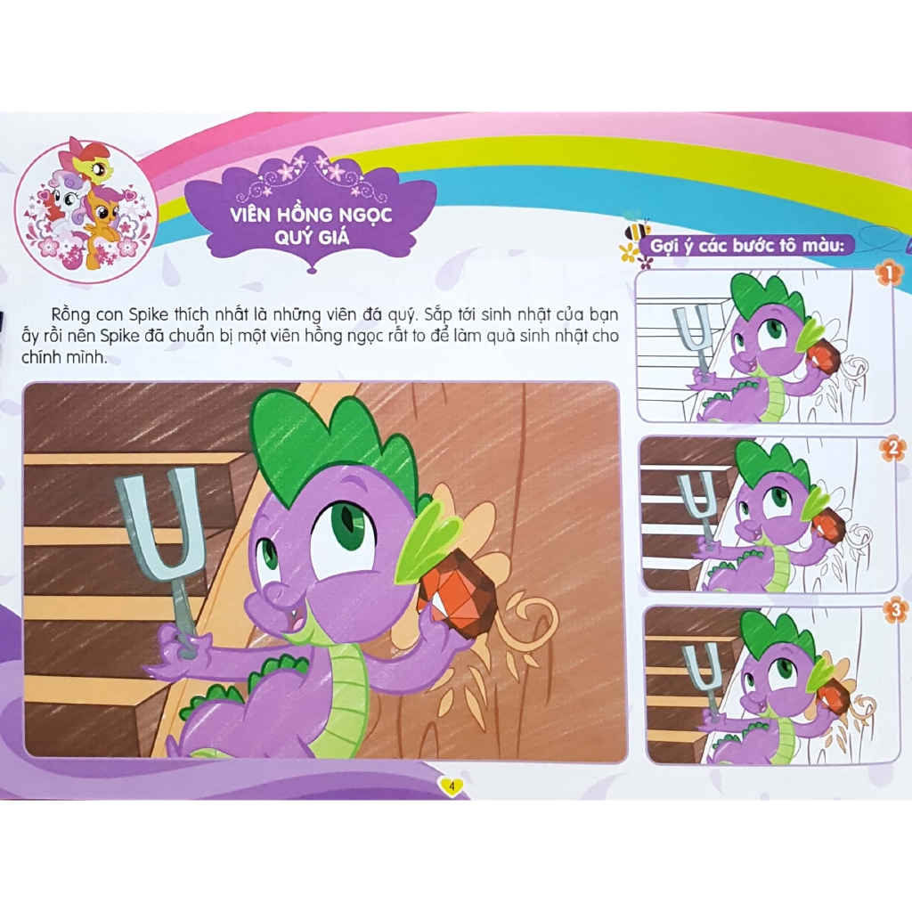 Sách - My Little Pony - Tập Tô Màu Sáng Tạo 4Q - Thung Lũng Sắc Màu