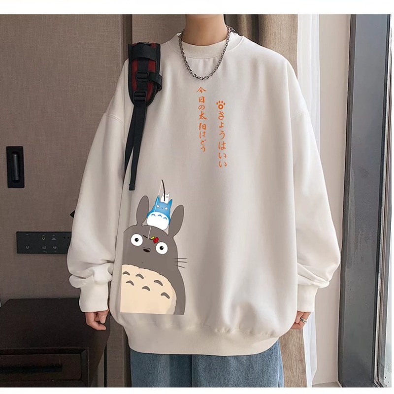【 M-8XL 】Áo Sweater Hip hop Cổ Tròn Dài Tay Dáng Rộng Thời Trang Cho Nam
