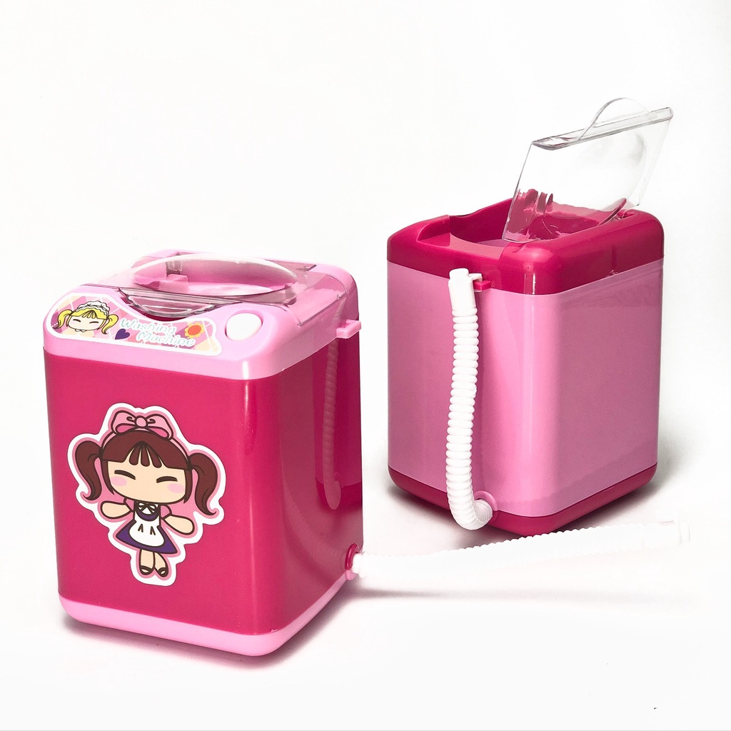 Máy pha cafe mini hình máy giặt, máy pha cafe hòa tan chạy bằng pin nhỏ gọn dễ thương