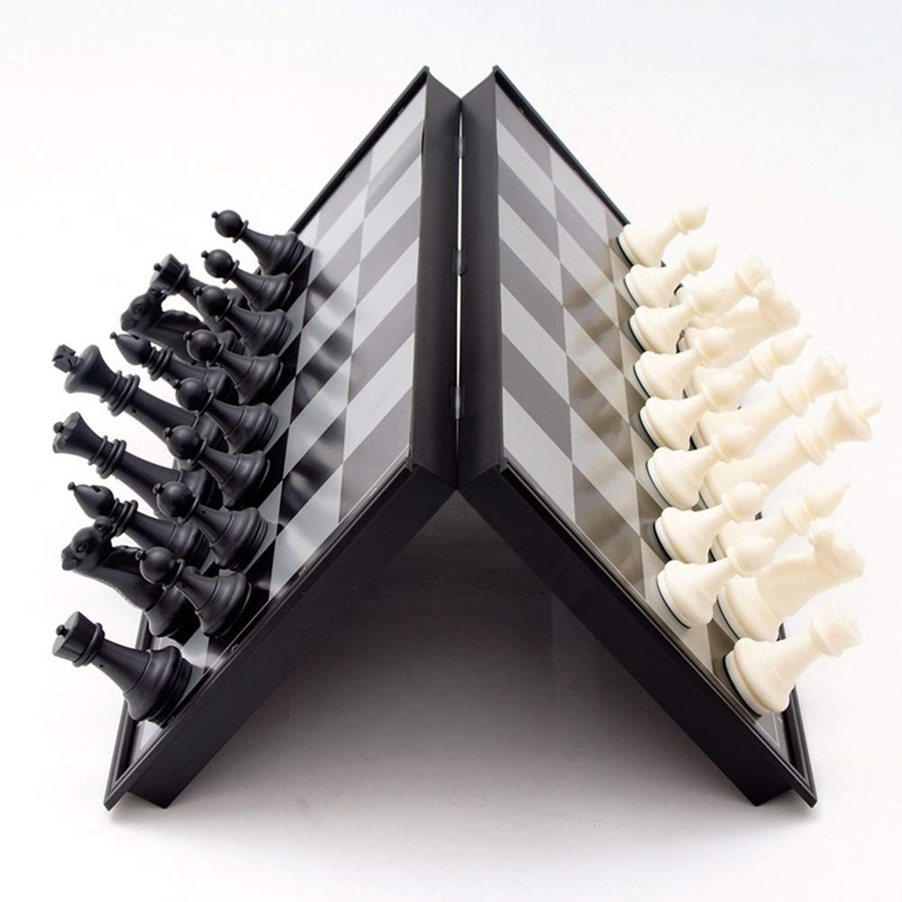 Bộ cờ vua nam châm đen trắng - Size L ROYALCHESS