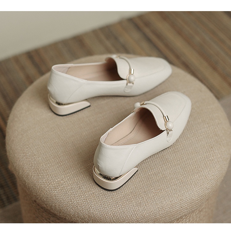 Giày Lười Da Đế Dày Thời Trang Thanh Lịch Cho Nữ