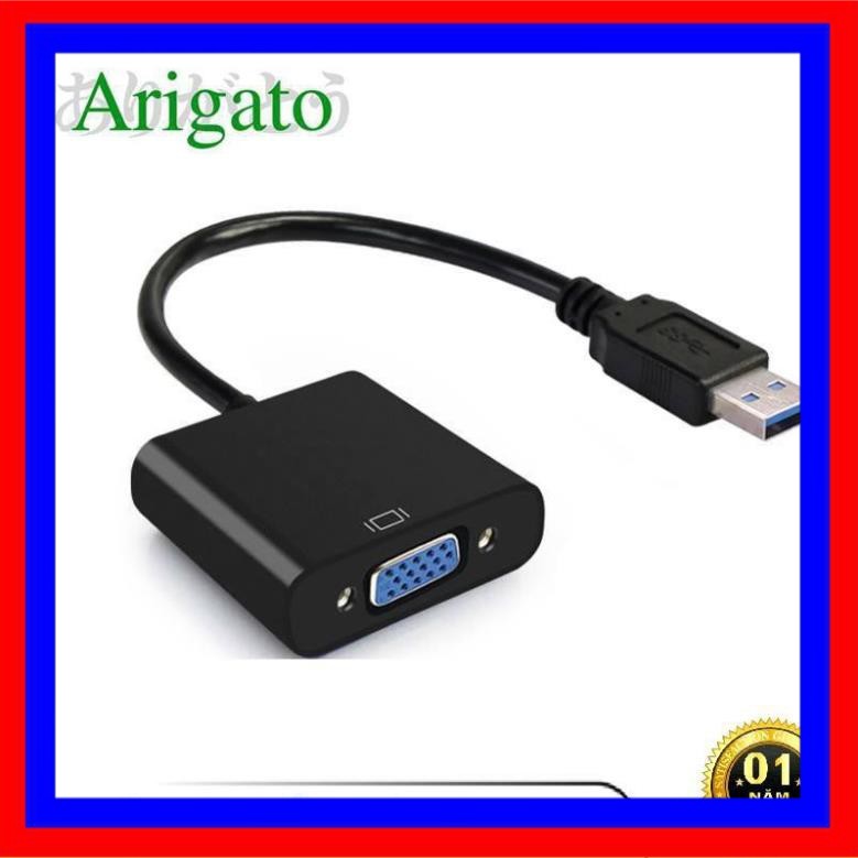 Cáp USB 3.0 to VGA Cáp chuyển đổi USB sang VGA ARIGATO Đảm Bảo Chất Lượng.BCU1