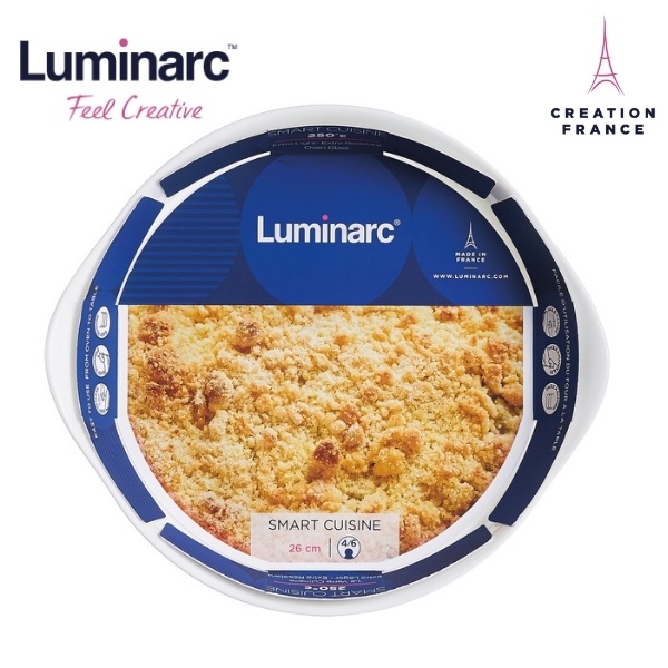Khay Nướng Thuỷ Tinh Luminarc Smart Cuisine Tròn 28cm- LUKHN3165