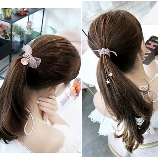 Túi rút Set 9 Dây cột tóc style HÀN đính đá XINH XẮN co giãn hạn chế đứt gãy tóc cho bạn gái