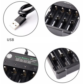 Sạc Pin 18650 Bmax Đầu USB 4 Viên