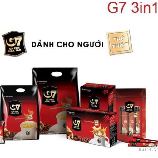 Cafe Trung Nguyên G7 có Ten Xác Thực (Date mới) - cà phê G7 bịch 18, 21, 50 gói