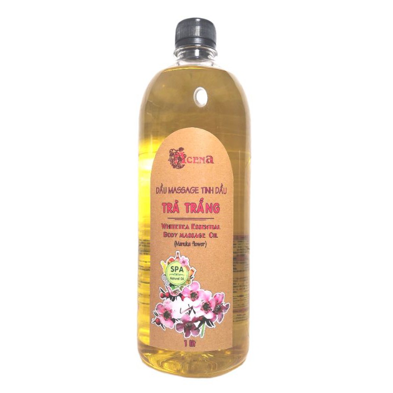 Dầu Massage Toàn Thân Body Tinh Dầu Trà Trắng ACENA dung tích 1000ml chuyên dụng Spa