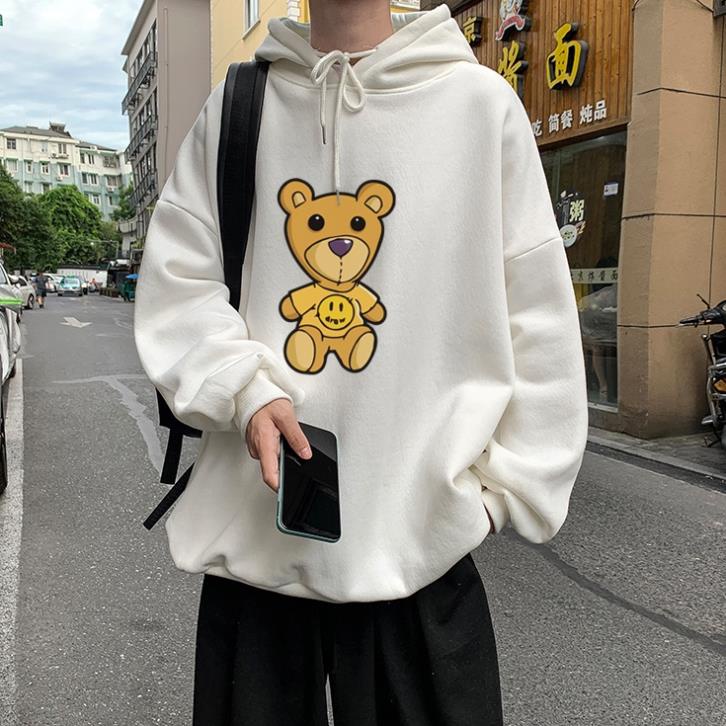 Hoodie Unisex Chùm Đầu Form Rộng In Hình Gấu Drew 2s Clothing, Áo Nỉ Hoddie Nam Nữ Chất Nỉ Bông Giá Rẻ TV5027 hg