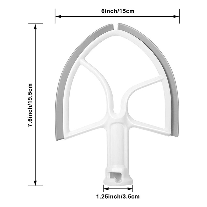 5QT Flat Beater for KitchenAid Stand Mixer Bowl Scraper,Paddle