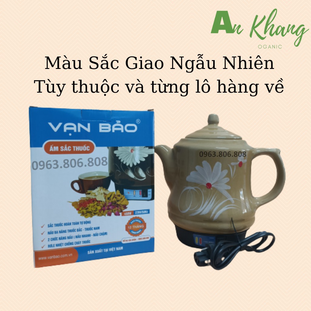 [Loại 2] Ấm Sắc Thuốc Bắc Điện Bát Tràng-Bình Sắc Thuốc Nam Tự Động Vạn Bảo  3.2L-BH 6 Tháng