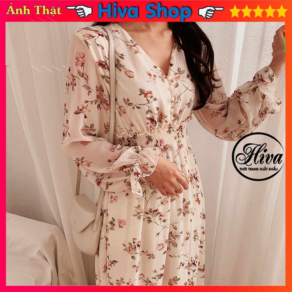Đầm dự tiệc babydoll dáng dài cúc ngọc cổ tim , Váy trắng vintage hoa nhí tay dài chun eo sang trọng (video-ảnh thật) | BigBuy360 - bigbuy360.vn