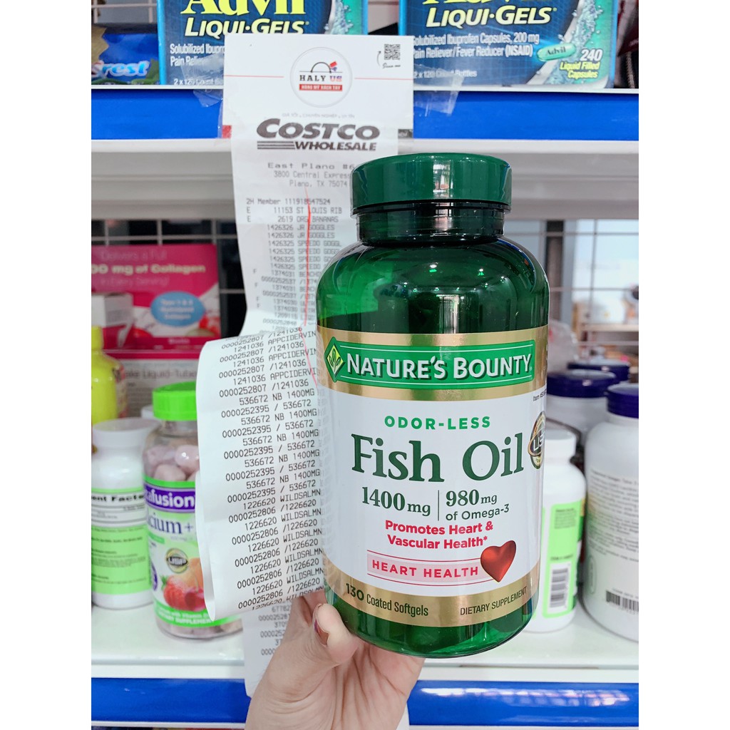 Dầu cá Nature’s Bounty Fish Oil 1400mg của Mỹ