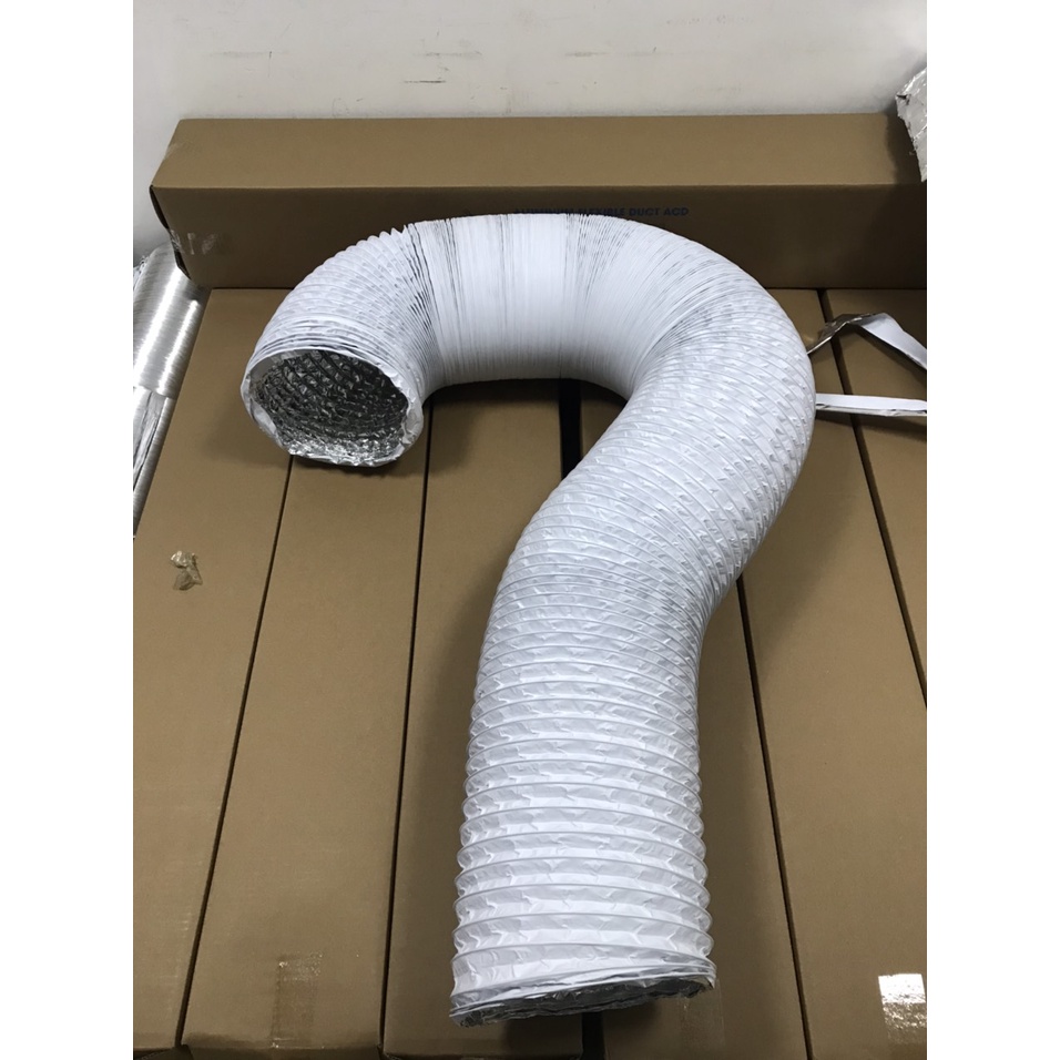 Ống gió bạc ACD/ bọc màng PVC Ø150mm loại: C1, C2, C3 (10 mét/ cuộn, hàng xuất khẩu Châu Âu)