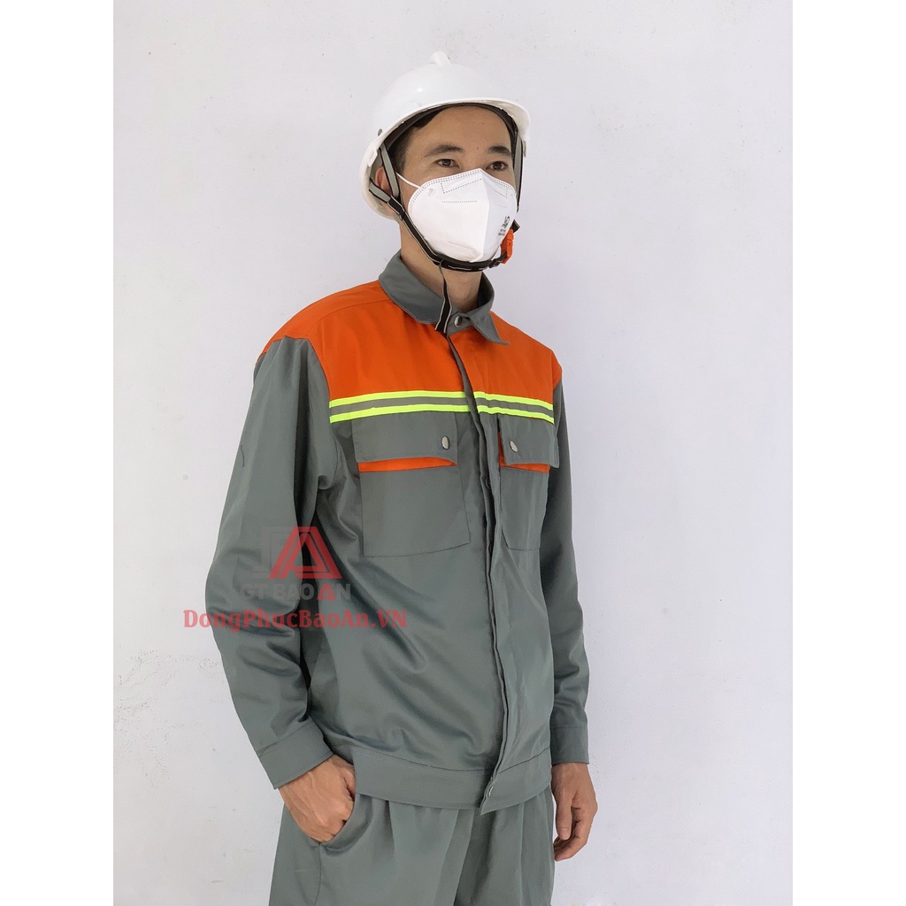 Bộ Quần Áo Công Nhân Bảo Hộ Lao Động Trong Nghành Cơ Khí, Xây Dựng Đủ Màu, Size