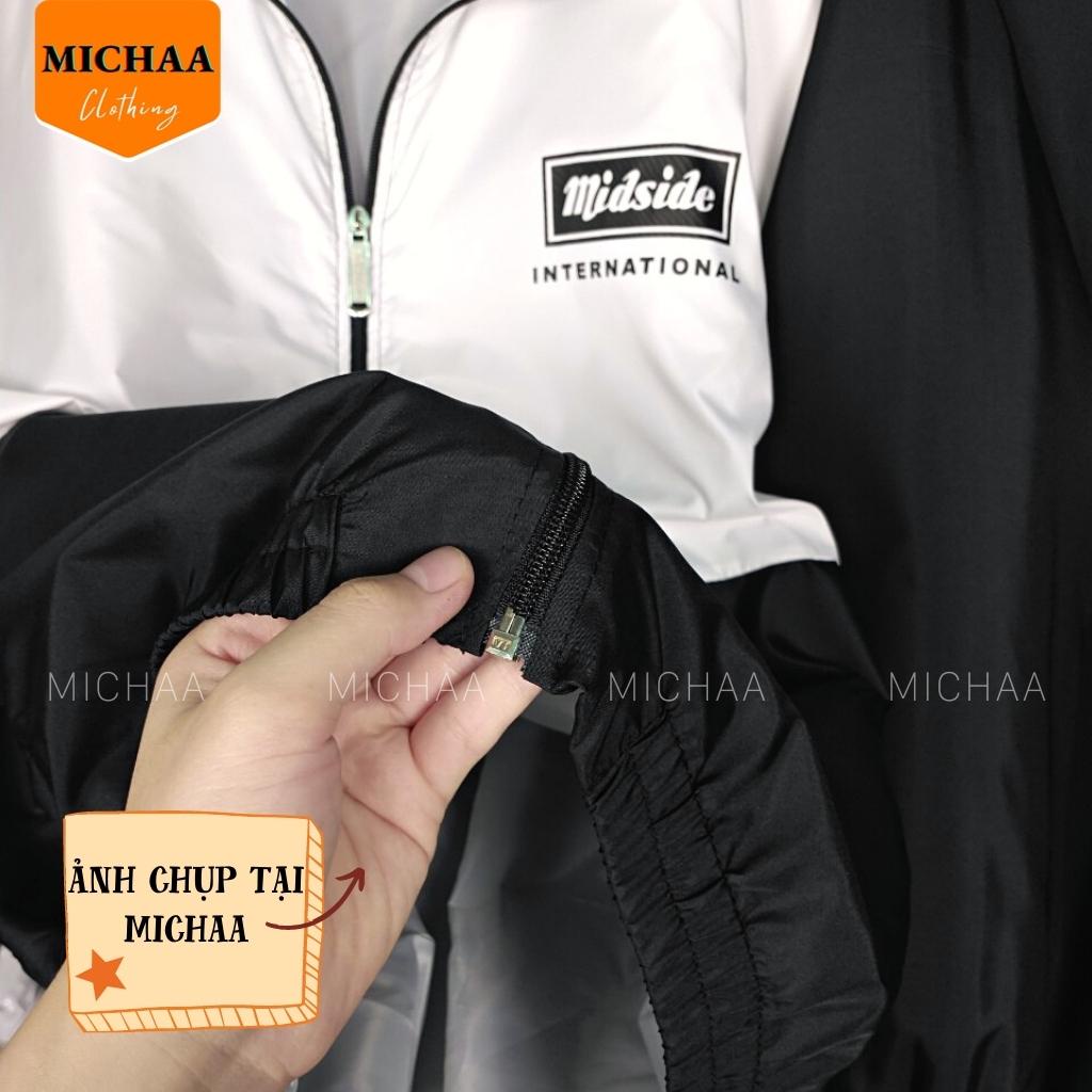 Áo Khoác Bomber Dù MIDSIDE 2022 Nam Nữ Ulzzang Unisex Kiểu Form Rộng 2 Lớp Jacket - MICHAA