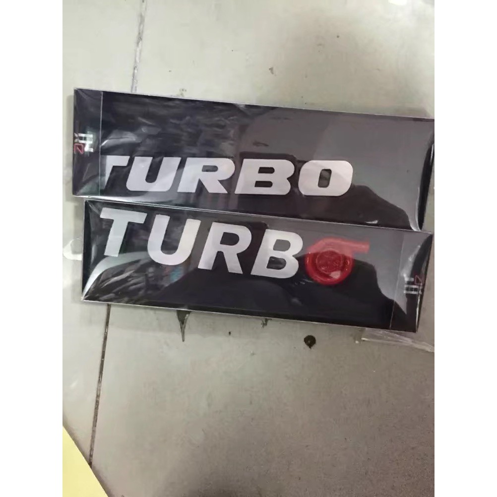 Tem chữ nổi TURBO trang trí ô tô
