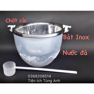 Dụng cụ ngâm nóng lạnh rượu/hoa quả cải tiến bao gồm 3 chi tiết( bát trên, bát dưới, gáo múc)