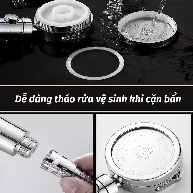 Vòi Hoa Sen Vòi Sen Tăng Áp Không Gỉ Siêu Bền Tiết Kiệm Nước LEON OFFICIAL