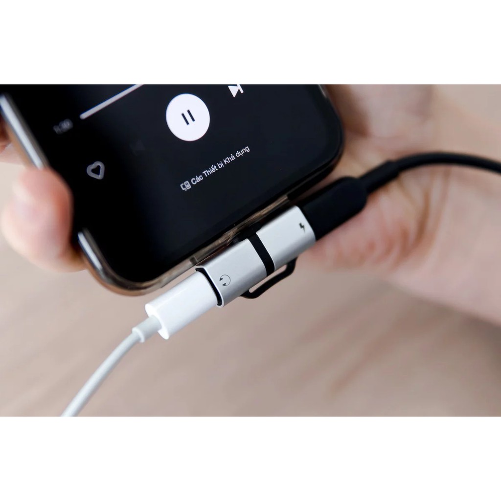 Jack Chuyển Đổi IP💎2 Cổng Vừa Sạc Vừa Mic Vừa Nghe💎 Cáp Chuyển Đổi Hoco Cho Các Dòng IP5,6,7,8,x,xs,ip11,12