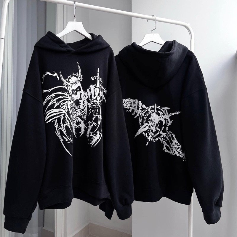 Áo Hoodie DEVIL V2 Màu đen Form Rộng Unisex - Suti House