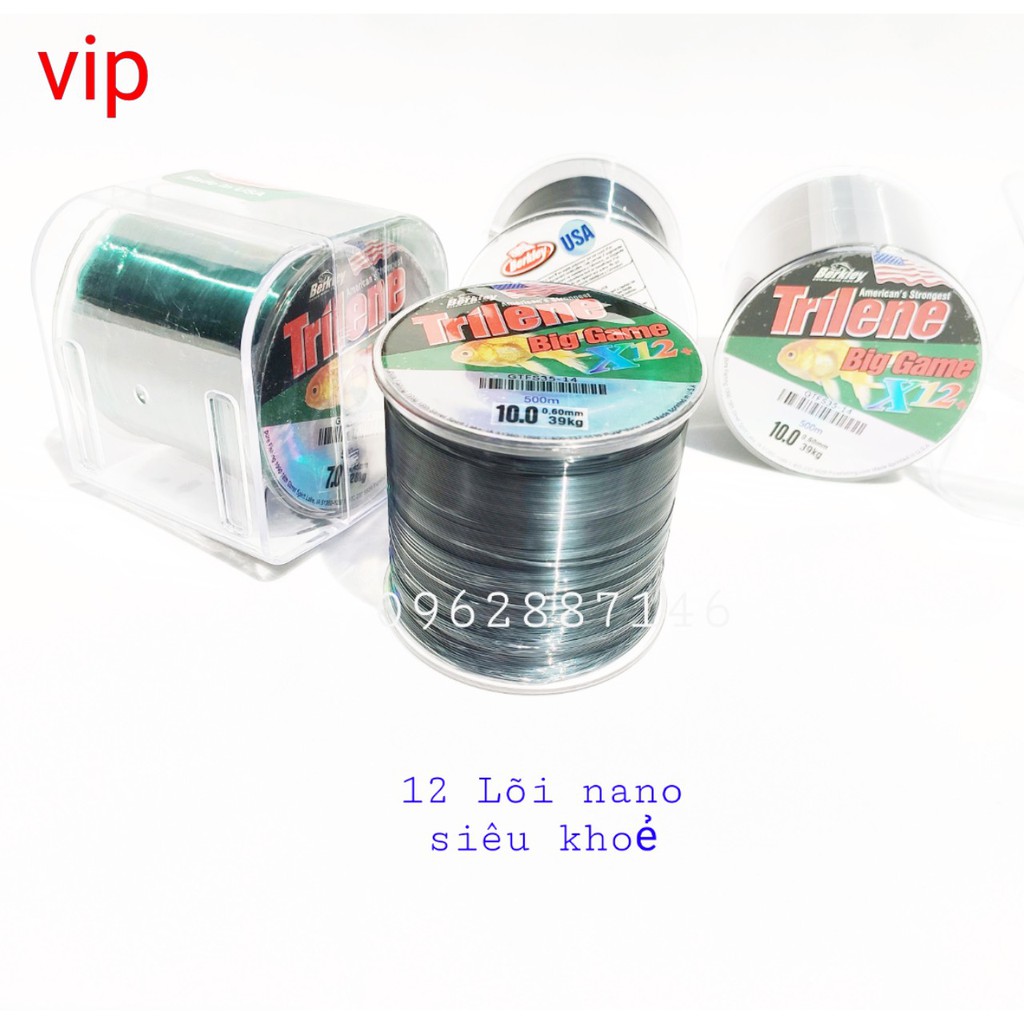 cước câu cá cước mỹ triline x12 500m vip