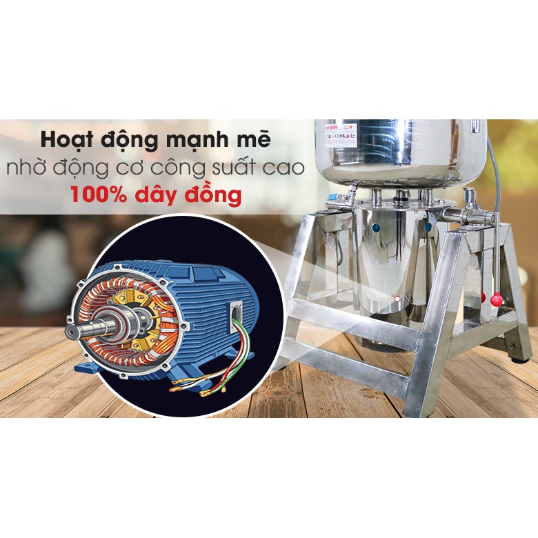 Máy xay thịt làm giò, chả lụa công nghiệp 15 Kg/mẻ NEWSUN  - Tặng 1 lưỡi dao + Bộ phớt dự phòng - Bảo hành 12 tháng