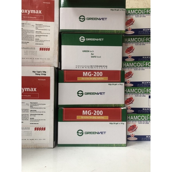 Mg200 hen, hen ghép, suyễn cho gia súc gia cầm gói 10g