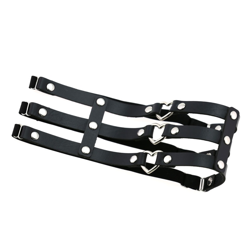 Xiangbao Đai Da PU Đeo Chân Dạng Chuỗi Xích Phong Cách Gothic Thời Trang Đi Biển Câu Lạc Bộ Rave