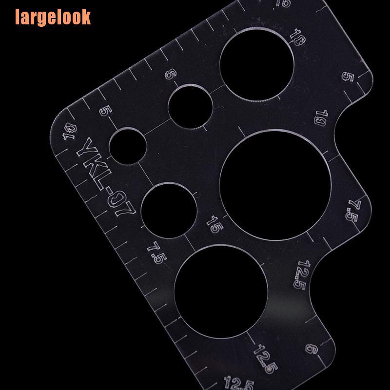 1 thước đo góc tròn bằng acrylic dùng làm đồ da thủ công