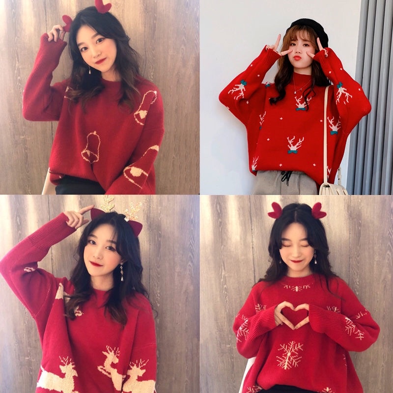 Áo len bông tuyết chơi noel hàng Quảng châu cao cấp