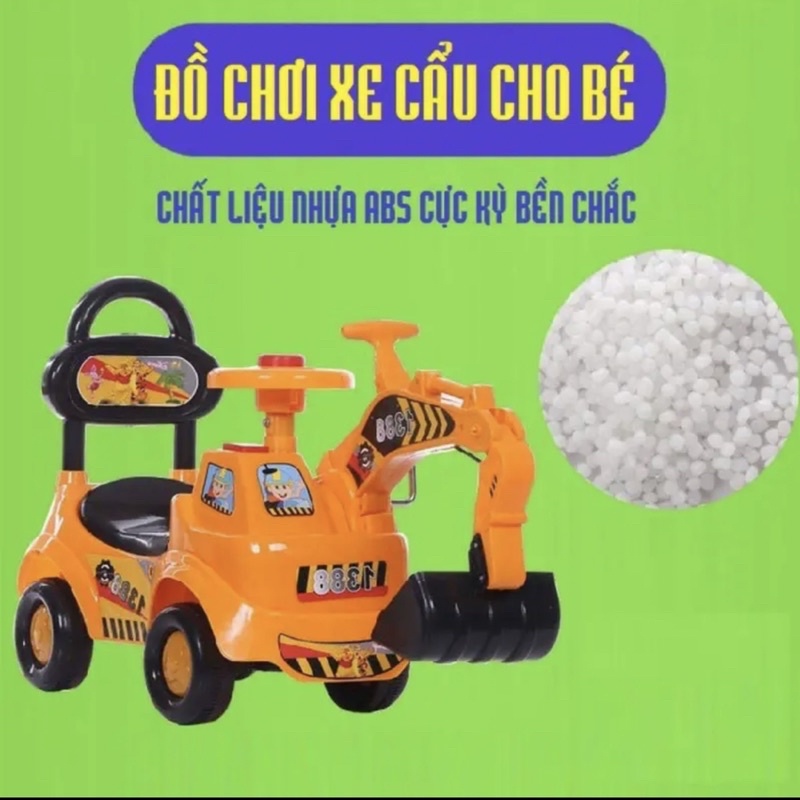 Xe cẩu cho bé có nhạc có còi có đèn