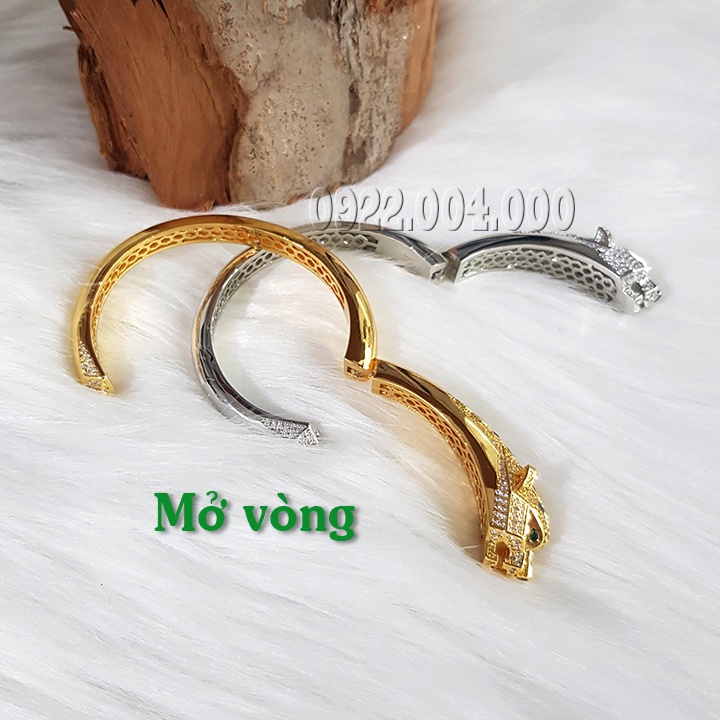 Vòng tay con báo đính nhiều đá, Vòng đầu cọp VZ1843.