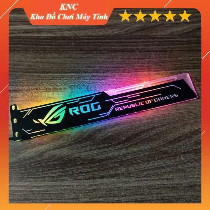 Giá Đỡ VGA Họa Tiết Hình ROG Led RGB Đồng Bộ Màu Hub Coolmoon, Hub Sync